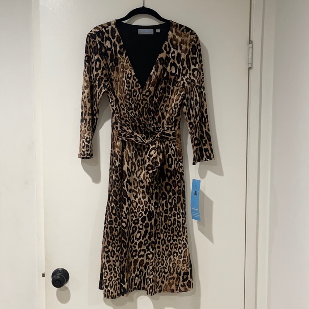 B-Slim NY Collection Animal Print Dress